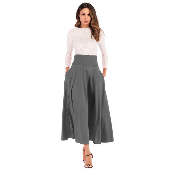 feitong women high waist solid skirts pleated long skirt front slit belted maxi skirt casual high waist vintage skirt#w40, Black
feitong women high waist solid skirts pleated long skirt front slit belted maxi skirt casual high waist vintage skirt#w40, Black