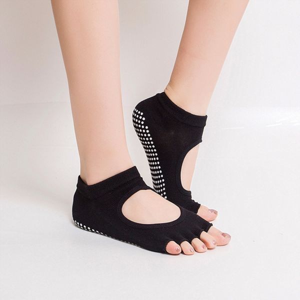 7 colors women yoga backless five toe anti-slip ankle grip socks dots pilates fitness gym socks ladies sports, Black
7 colors women yoga backless five toe anti-slip ankle grip socks dots pilates fitness gym socks ladies sports, Black