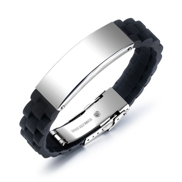 2019 silicone bracelet for men women fashion male stainless steel personalized thin wristband charm watch wrap bracelets, Black
2019 silicone bracelet for men women fashion male stainless steel personalized thin wristband charm watch wrap bracelets, Black