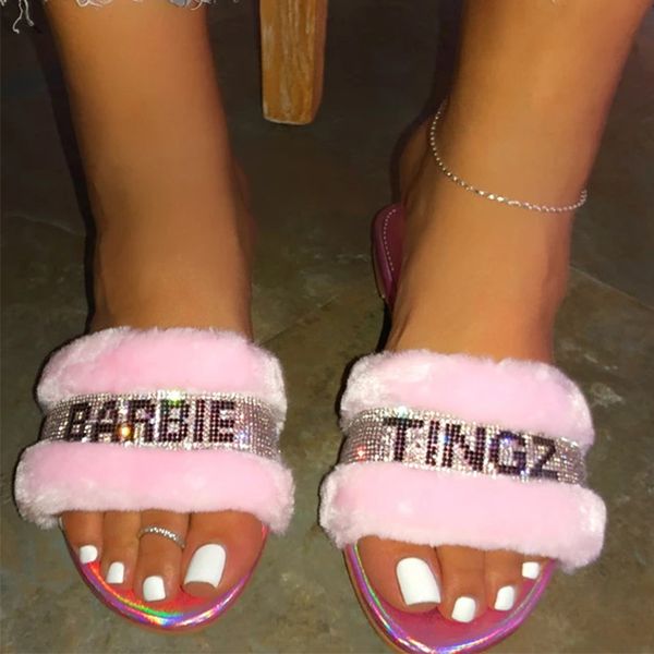 fashion women slippers furry fur slides home color fur flip flops fluffy plush house shoes female cute winter warm slippers, Black
fashion women slippers furry fur slides home color fur flip flops fluffy plush house shoes female cute winter warm slippers, Black