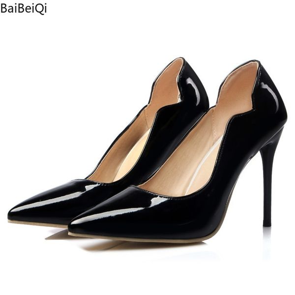 women pumps derss wedding shoes women platform patent leather slip on high heels party shoes mujer plus size 35-43, Black
women pumps derss wedding shoes women platform patent leather slip on high heels party shoes mujer plus size 35-43, Black