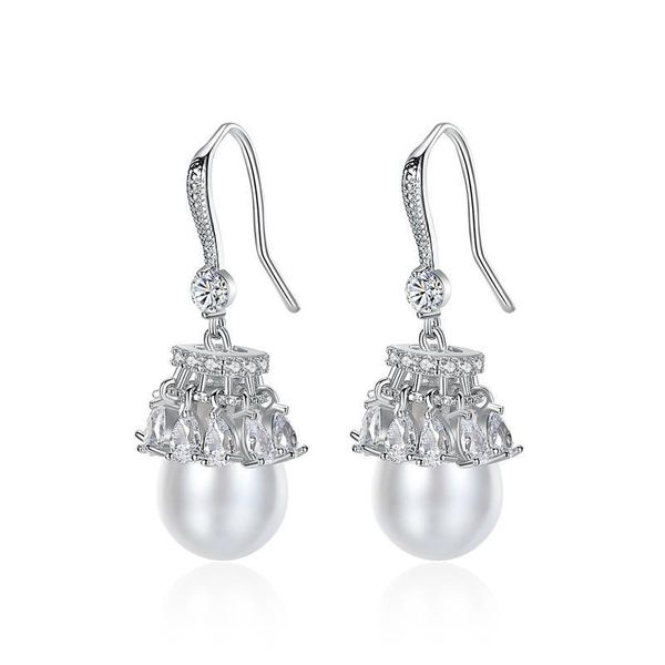 malanda brand big round pearls drop earrings for women luxury zircon long dangle earrings sliver color wedding jewelry gift, Silver
malanda brand big round pearls drop earrings for women luxury zircon long dangle earrings sliver color wedding jewelry gift, Silver