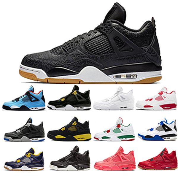 Men 4s Basketball Shoes New White Laser Black Cat Thunder Military Blue Dmens Athletic Designer Sport Sneakers Size13
Men 4s Basketball Shoes New White Laser Black Cat Thunder Military Blue Dmens Athletic Designer Sport Sneakers Size13