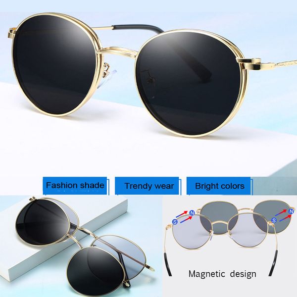 retro oval sunglasses women men vintage magnetic clip on sun glasses eyeglasses frame clear lens glasses optical spectacle frame, White;black
retro oval sunglasses women men vintage magnetic clip on sun glasses eyeglasses frame clear lens glasses optical spectacle frame, White;black