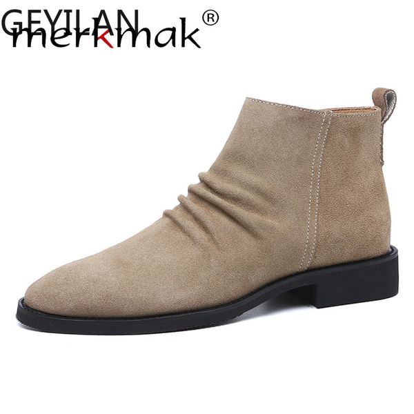 2019 new winter genuine leather men's shoes pointed zipper casual men ankle boots fashion man footwear flat, Black
2019 new winter genuine leather men's shoes pointed zipper casual men ankle boots fashion man footwear flat, Black
