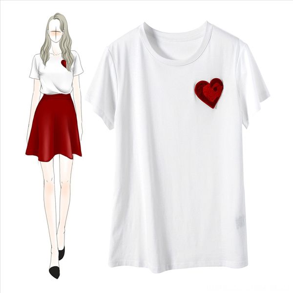 neon fashion women's 20143 2020 summer 80 t-shirt embroidered mercerized cotton mercerized cotton heart embroidery t-shirt, White
neon fashion women's 20143 2020 summer 80 t-shirt embroidered mercerized cotton mercerized cotton heart embroidery t-shirt, White