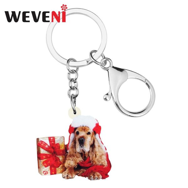 weveni acrylic christmas hat cocker spaniel dog key chains key rings bag car wallet keychains for women girl men decoration gift, Silver
weveni acrylic christmas hat cocker spaniel dog key chains key rings bag car wallet keychains for women girl men decoration gift, Silver