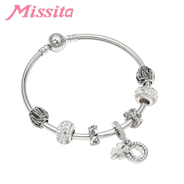 missita natural & life serise charms bracelet with white clover crystal pendant brand bracelets for women anniversary jewelry, Black
missita natural & life serise charms bracelet with white clover crystal pendant brand bracelets for women anniversary jewelry, Black
