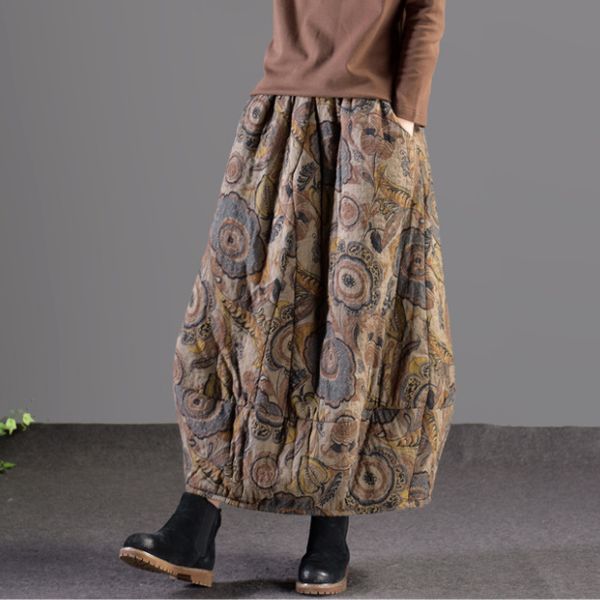 MarchWind Brand Designer Winter Skirt Retro Women Elastic Waist Loose Skirt Print Pocket Thicker Warm Ladies Blended Casual Skirt 2018
MarchWind Brand Designer Winter Skirt Retro Women Elastic Waist Loose Skirt Print Pocket Thicker Warm Ladies Blended Casual Skirt 2018