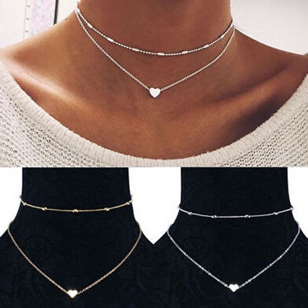clavicle necklace womens jewelry gf pendant 925 silver gold heart choker chunky chain bib necklace, Golden;silver
clavicle necklace womens jewelry gf pendant 925 silver gold heart choker chunky chain bib necklace, Golden;silver
