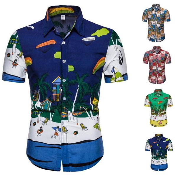 men shirt summer fashion men's casual button hawaiian print beach short sleeve blouse hawaiian shirt for mens, White;black
men shirt summer fashion men's casual button hawaiian print beach short sleeve blouse hawaiian shirt for mens, White;black