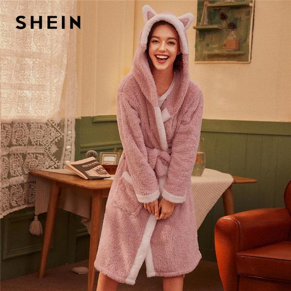 shein pink cartoon belted hooded plush robe women autumn winter pocket casual cute sleepwear nightwear teddy robes, Black;red
shein pink cartoon belted hooded plush robe women autumn winter pocket casual cute sleepwear nightwear teddy robes, Black;red