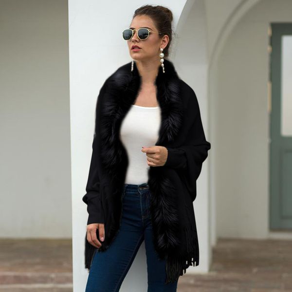 autumn women long thick poncho capes sleeve duplex shawl cardigan winter causal fashion loose tassel knitted cashmere batwing, Black
autumn women long thick poncho capes sleeve duplex shawl cardigan winter causal fashion loose tassel knitted cashmere batwing, Black