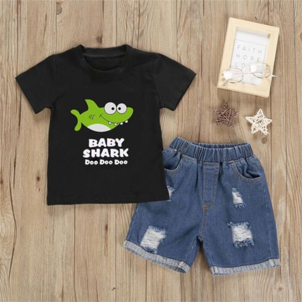 summer kids clothes short-sleeved cartoon crocodile letter black t-shirt+denim shorts 2pcs kids designer clothes children clothing jy492, White
summer kids clothes short-sleeved cartoon crocodile letter black t-shirt+denim shorts 2pcs kids designer clothes children clothing jy492, White