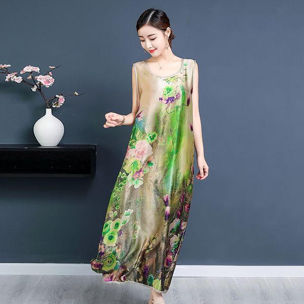new fashion chiffon silk vintage floral print plus size clothes women vintage loose long summer dress vestido 2019 dresses, Black;gray
new fashion chiffon silk vintage floral print plus size clothes women vintage loose long summer dress vestido 2019 dresses, Black;gray