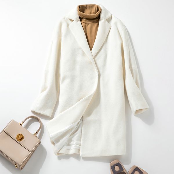 women's wool & blends leijijeans winter white woolen ladies coat straight loose casual elegant sensitive, Black
women's wool & blends leijijeans winter white woolen ladies coat straight loose casual elegant sensitive, Black