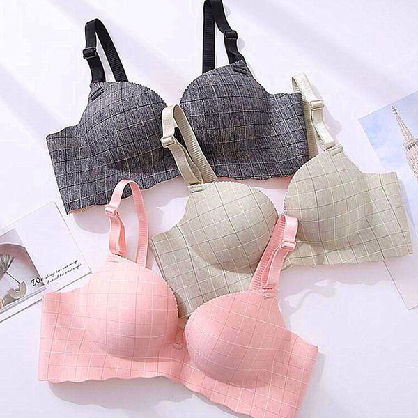 2020 new fashion plaid seamless push up bra lingerie women adjusted comfort wireless bralette female underwear c cup, Red;black
2020 new fashion plaid seamless push up bra lingerie women adjusted comfort wireless bralette female underwear c cup, Red;black
