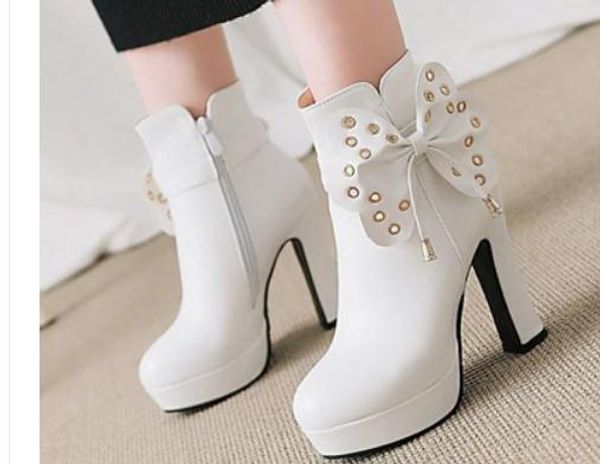 2019 women's boots in winter with new style high heel coarse heel round head waterproof table bowknot@1051222, Black
2019 women's boots in winter with new style high heel coarse heel round head waterproof table bowknot@1051222, Black