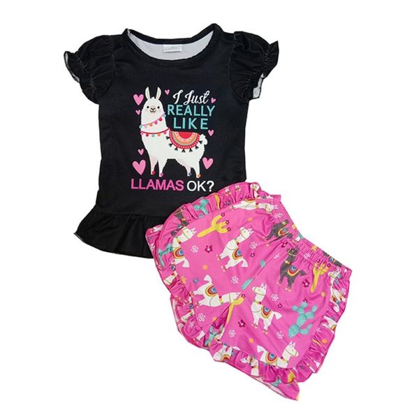 2020 baby girls summer boutique clothes kids llama print short sleeve and shorts outfit baby clothes set, White
2020 baby girls summer boutique clothes kids llama print short sleeve and shorts outfit baby clothes set, White