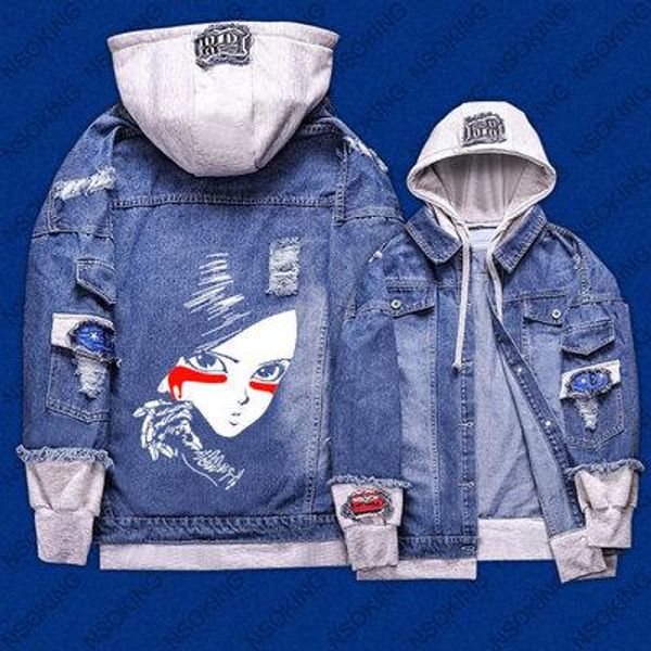 new spring alita battle angel hoodie anime jeans coat men women fashion jacket, Black
new spring alita battle angel hoodie anime jeans coat men women fashion jacket, Black