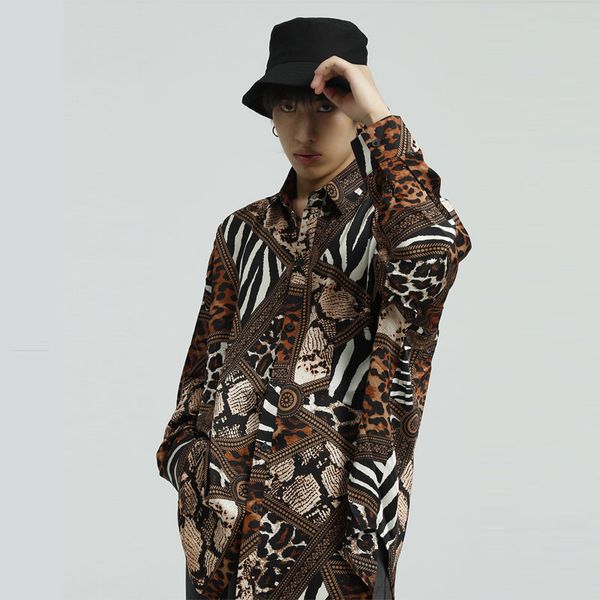 men vintage fashion casual loose long sleeve chiffon shirts male japan korea style streetwear hip hop dress shirt, White;black
men vintage fashion casual loose long sleeve chiffon shirts male japan korea style streetwear hip hop dress shirt, White;black