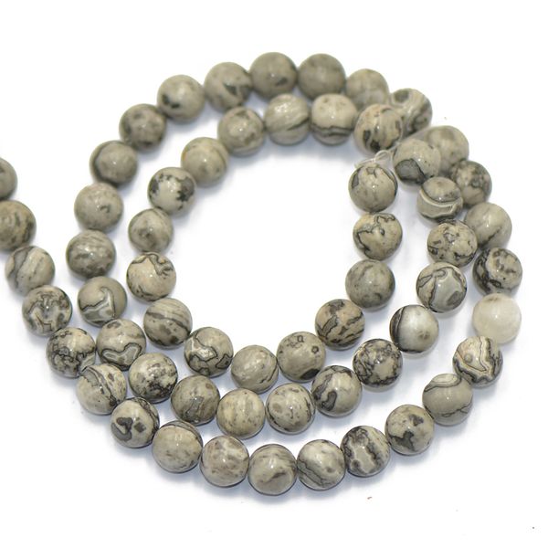 естественный серый пейзаж jasper круглый gemstone loose бусы strand 15 дюймов / 6мм, Silver
естественный серый пейзаж jasper круглый gemstone loose бусы strand 15 дюймов / 6мм, Silver