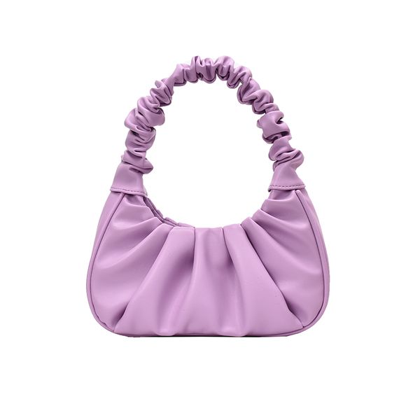 women's bag solid color handbag 2020 new fashion pu leather hand fold handbag women's bag
