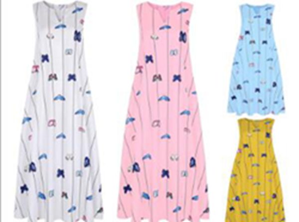 wholesale fashion explosion models women retro butterfly print v-neck sleeveless trousers summer dress, Black;gray
wholesale fashion explosion models women retro butterfly print v-neck sleeveless trousers summer dress, Black;gray