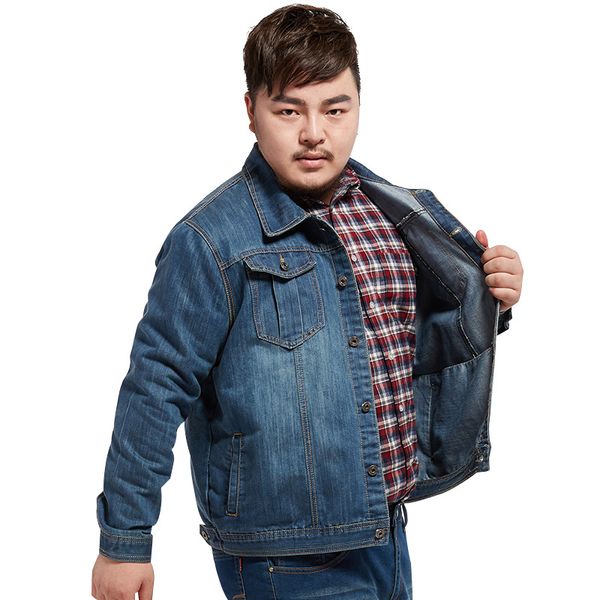 

jeans jacket men plus size 5xl 6xl 7xl 8xl denim jackets thick cotton cowboy coats veste homme casual autumn jean mens coat, Black;brown