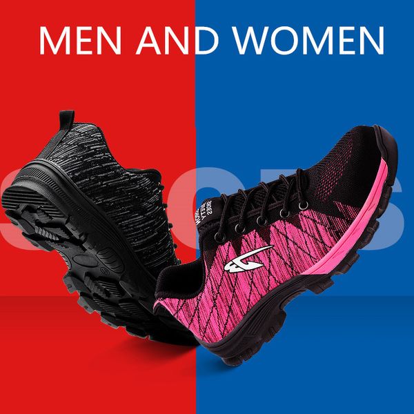 men and women steel toe safety boots shoes outdoor breathable men shoes puncture-proof workers sneakers women, Black
men and women steel toe safety boots shoes outdoor breathable men shoes puncture-proof workers sneakers women, Black
