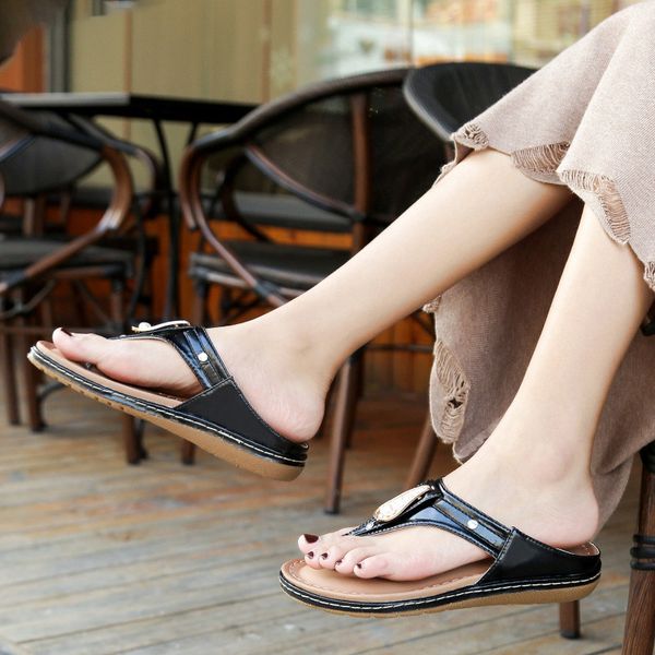 2019 fashion women slippers summer beach flip flops sandals women pearl slides slippers outside female ladies flats shoes woman, Black
2019 fashion women slippers summer beach flip flops sandals women pearl slides slippers outside female ladies flats shoes woman, Black