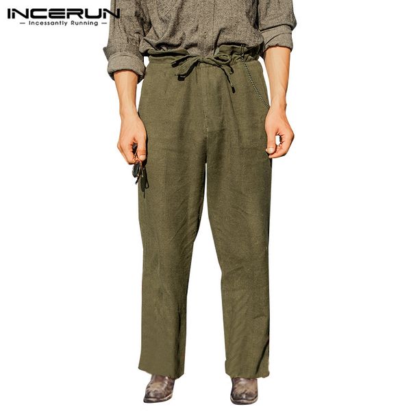 cotton linen pants men baggy lace up streetwear joggers retro casual solid trousers men 2019 pantalones hombre plus size incerun, Black
cotton linen pants men baggy lace up streetwear joggers retro casual solid trousers men 2019 pantalones hombre plus size incerun, Black