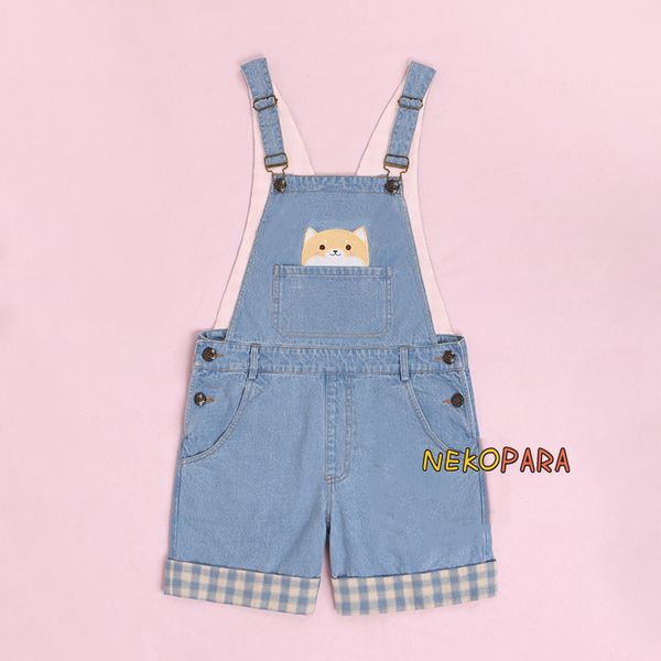 funny shiba doge theme women's cute jeans jumpsuits romper suspender shorts plaid check roll edge summer, Black;white
funny shiba doge theme women's cute jeans jumpsuits romper suspender shorts plaid check roll edge summer, Black;white