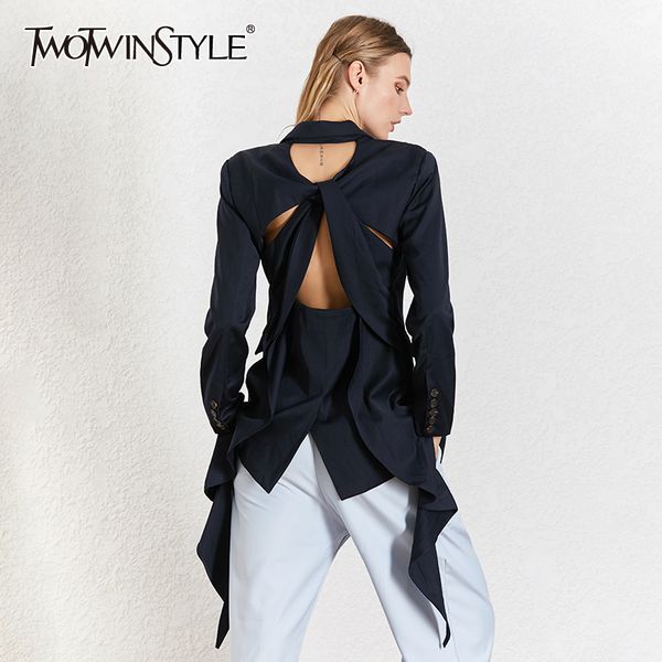 twotwinstyle elegant hollow out blazer women notched collar long sleeve blazers female fashion clothing 2019 ladies style new, White;black
twotwinstyle elegant hollow out blazer women notched collar long sleeve blazers female fashion clothing 2019 ladies style new, White;black