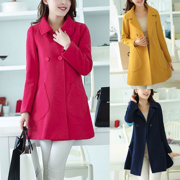 2019 women thickening coat casual jacket solid color warm women casual medium and long jacket winter woolen thick coat, Black
2019 women thickening coat casual jacket solid color warm women casual medium and long jacket winter woolen thick coat, Black