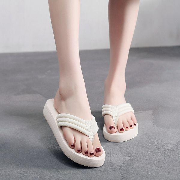 2019 summer fashion slippers for women anti slip flat flip flops women's casual beach shoes beige solid color home slippers, Black
2019 summer fashion slippers for women anti slip flat flip flops women's casual beach shoes beige solid color home slippers, Black
