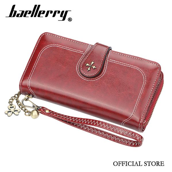 new 2019 baellerry oil wax pu leather clutch purse with metal charming tassel lady's zipper hasp purse money bag phone wallet n1813, Red;black
new 2019 baellerry oil wax pu leather clutch purse with metal charming tassel lady's zipper hasp purse money bag phone wallet n1813, Red;black