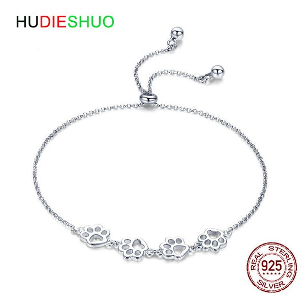 hudieshuo 925 sterling silver bear footprint bracelet women link tennis bracelet silver jewelry drop shipping, Black
hudieshuo 925 sterling silver bear footprint bracelet women link tennis bracelet silver jewelry drop shipping, Black