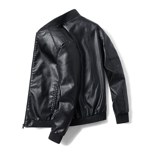 new spring and autumn stand collar slim leather jacket casual pu motorcycle zipper men leather jacket, Black
new spring and autumn stand collar slim leather jacket casual pu motorcycle zipper men leather jacket, Black