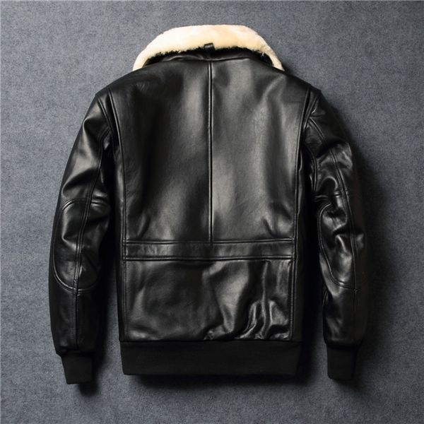 men's leather & faux mens genuine jackets and coats 2021 winter casual with wool collar detachable pilot sheepskin jacket hombre, Black
men's leather & faux mens genuine jackets and coats 2021 winter casual with wool collar detachable pilot sheepskin jacket hombre, Black