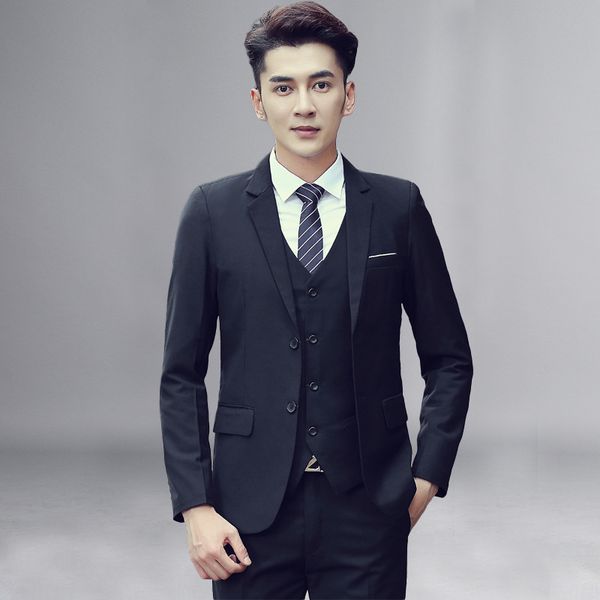 men's suits & blazers mens spring and autumn male korean version of the slim suit t three-piece wedding dress groomsman, White;black
men's suits & blazers mens spring and autumn male korean version of the slim suit t three-piece wedding dress groomsman, White;black