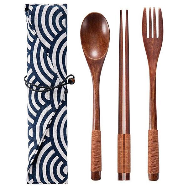 2 set wooden flatware tableware cutlery set travel utensils tied line reusable flatware wooden fork spoon chopsticks
2 set wooden flatware tableware cutlery set travel utensils tied line reusable flatware wooden fork spoon chopsticks