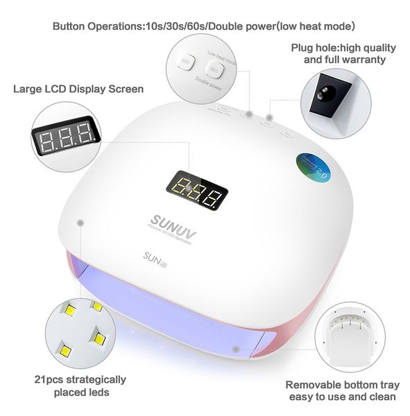 miqmi sun4s led lamp uv 48w nail dryer lcd display 36 led nail dryer lamp for manicure gel polish
miqmi sun4s led lamp uv 48w nail dryer lcd display 36 led nail dryer lamp for manicure gel polish