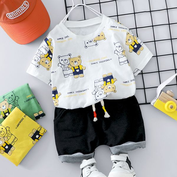 clothing sets baby boy cartoon bear toddler suit summer o collar shirt shorts 2 piece born, White
clothing sets baby boy cartoon bear toddler suit summer o collar shirt shorts 2 piece born, White