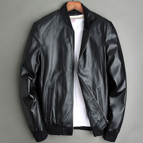 men's leather & faux the spring 2021 haining brief paragraph baseball uniform male sheep coat locomotive rule, Black
men's leather & faux the spring 2021 haining brief paragraph baseball uniform male sheep coat locomotive rule, Black