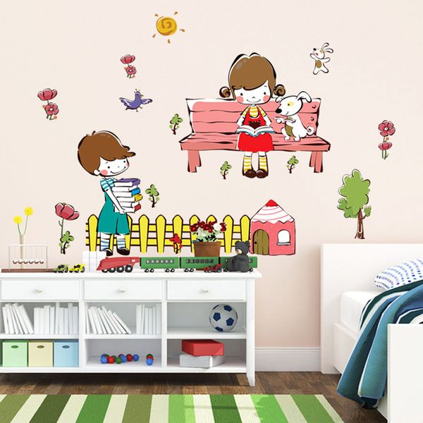 boys and girls learning friends home warm pvc flat wall stickers
boys and girls learning friends home warm pvc flat wall stickers