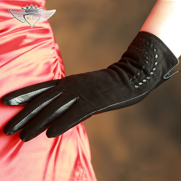 klss brand genuine leather women gloves elegant lady goatskin suede gloves fashion trend winter driving sheepskin glove w2303, Blue;gray
klss brand genuine leather women gloves elegant lady goatskin suede gloves fashion trend winter driving sheepskin glove w2303, Blue;gray