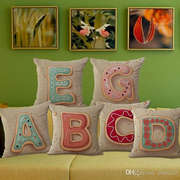english alphabet one side printing home decor sofa car seat decorative cushion cover pillow case capa almofada 240435 
english alphabet one side printing home decor sofa car seat decorative cushion cover pillow case capa almofada 240435