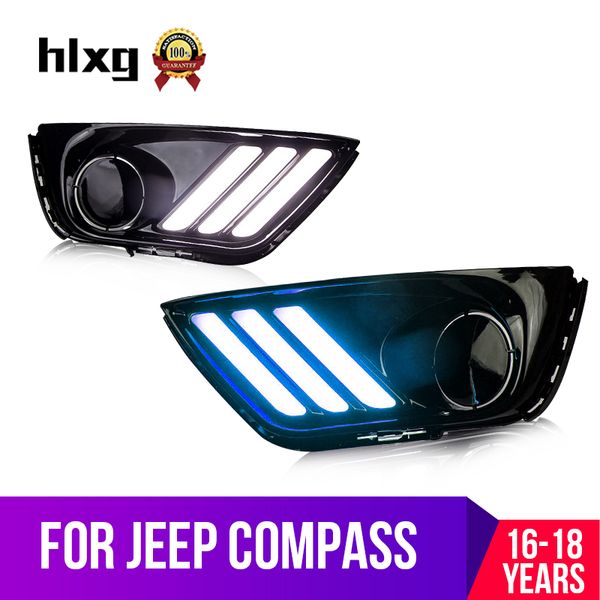 hlxg car led drl for compass 2017-2018 drl led daytime running lights with yellow turn signal light+ ice blue night
hlxg car led drl for compass 2017-2018 drl led daytime running lights with yellow turn signal light+ ice blue night