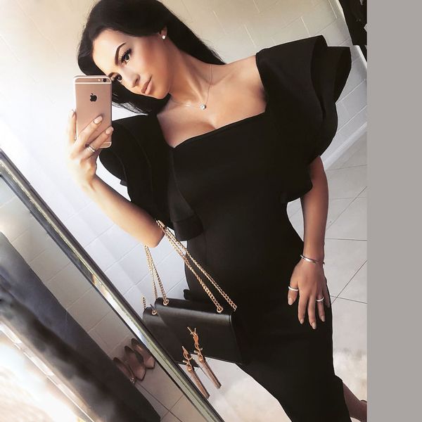 seductive layered ruffle bandage dress short sleeve butterfly sleeve square neck slim midi 2019 new bodycon women dress vestido, Black;gray
seductive layered ruffle bandage dress short sleeve butterfly sleeve square neck slim midi 2019 new bodycon women dress vestido, Black;gray